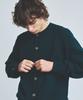 Knitted Shaggy Dog 100% Wool Round Cardigan Dark Green