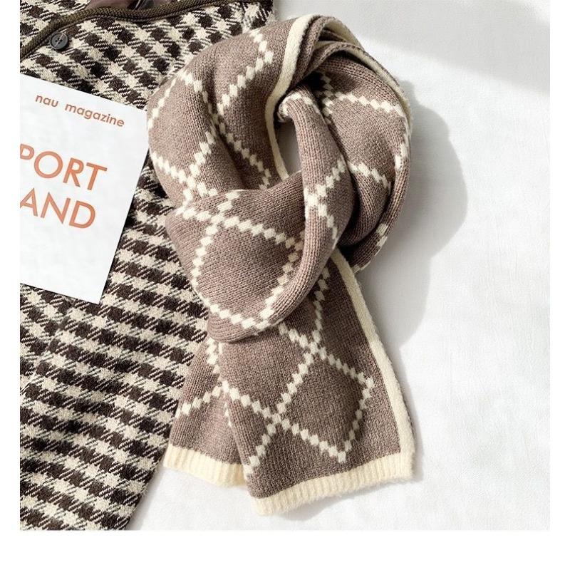 

Шарф женский осенне-зимний универсальный шарф утолщенный парный рождественский модный уличный двусторонний клетчатый корейская версия мужской