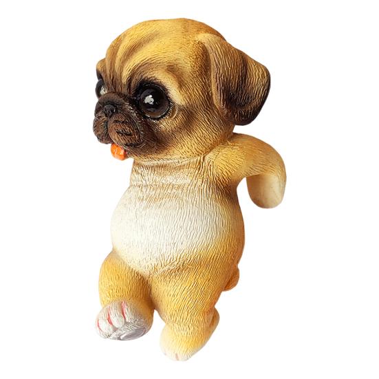 Animal Decorative Statue Mini Cat Dog Resin Ornament Compact Design Flower Pots
