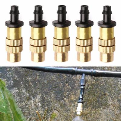 5 Piezas Jardín Ajustable Latón Riego Nebulización Pulverizador Boquillas Aspersor