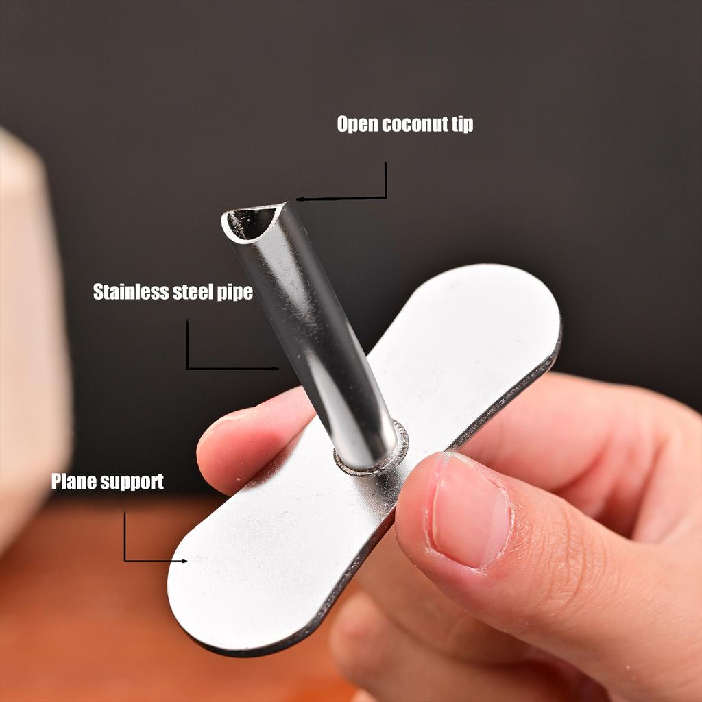 Effective Stainless Steel Coconut Opener Multifunctional Coconut Opener for Freshness Coconut Water and Meat Extraction