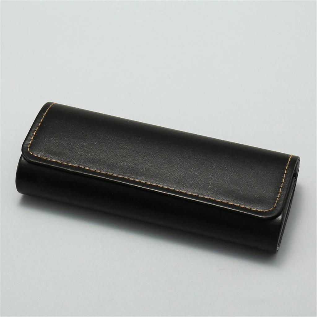 PU Leather Glasses Case - Hard Protective Holder for Sunglasses/Reading Glasses, Portable Travel Organizer (Unisex).