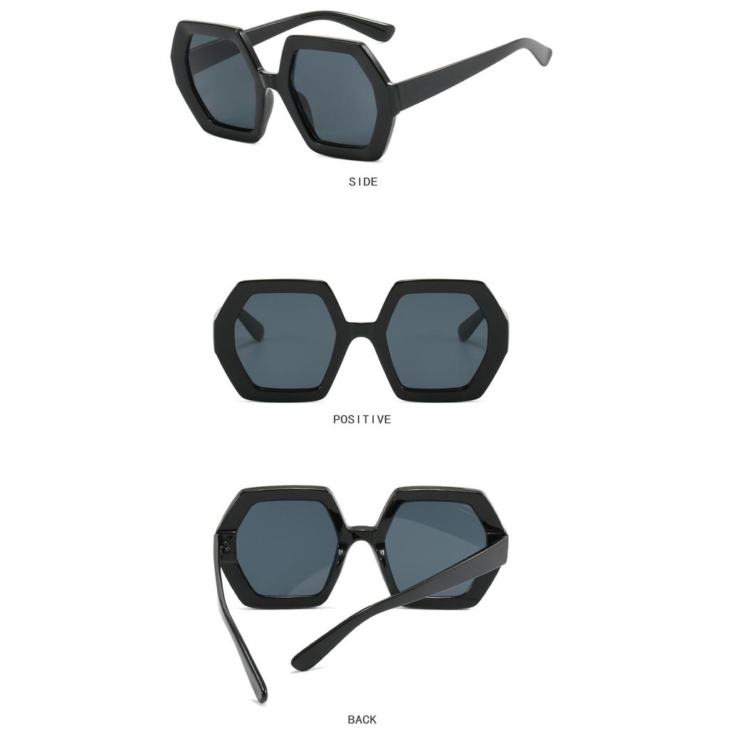 Oversized Hexagon Sunglasses Women Men Trendy Luxury Designer Sun Glasses Vintage Punk Sexy Big Frame Shades