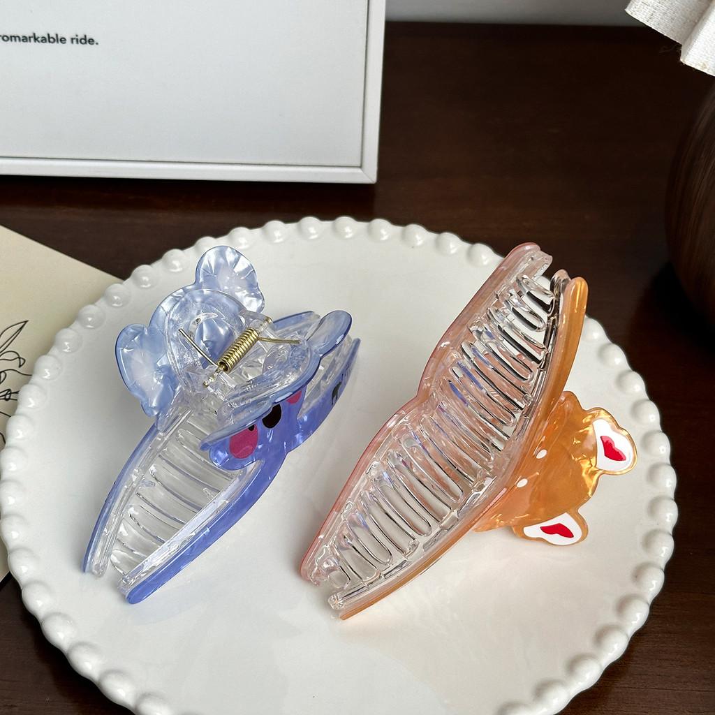 Adorable Large Bear Hair Claw Clip Stylish Acrylic Animal Hair Accessory For Women