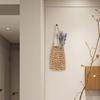 Woven Front Door Basket, Water Hyacinth Hanging Wall Flower Basket, Wall Decor Boho Decoration For Home, Garden, Pantry