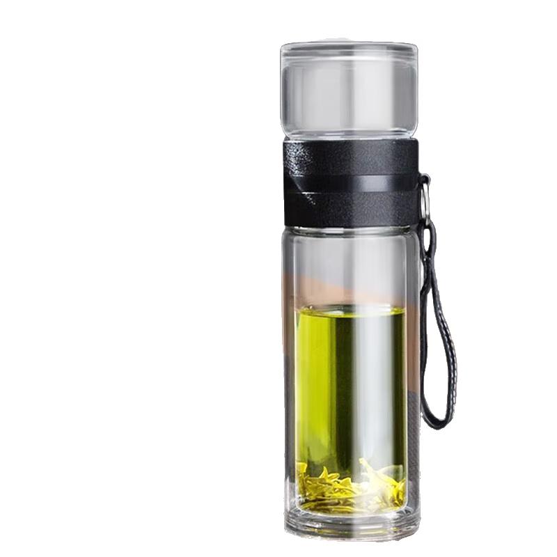 Tianxi 500ml Double-Layer Glass Tea Infuser Bottle