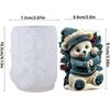 3D Christmas Bear Candle Mould for Candle Soap Making, Bear Shape Casting Mould for Holiday Table Placement, Gift Project and Seasonal Tables