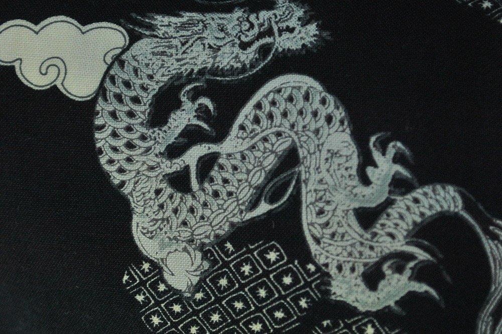 Musashino Uniform Samurai Tabi Black Dragon Socks, Unisex, Pattern, 091-kokuryuu (Size 28.0)