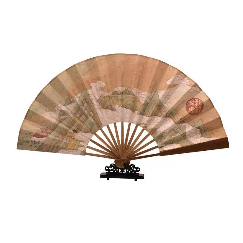 Ventilateur pour homme style chinois 10 pouces, Ventilateur pliant style ancien, Ventilateur pliant nouveau style chinois, Grand ventilateur, Ventilateur de danse, Ventilateur de performance