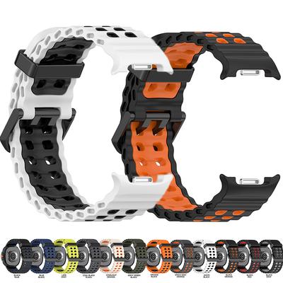 Two-Tone Strap For Samsung Galaxy Watch 8 40/44mm Silicone Sports Band Bracelet For Galaxy Watch 8 Classic 46mm Replacement Band