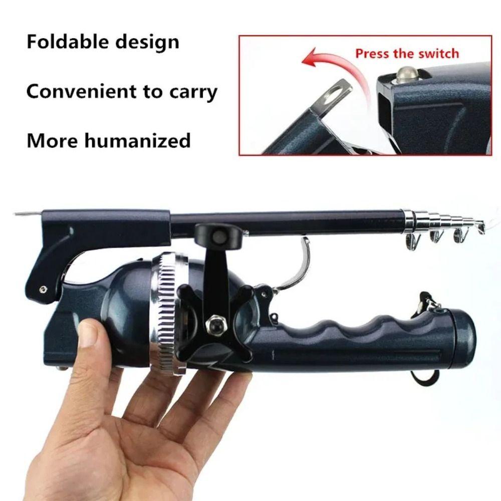 Foldable Fishing Rod 131cm Fish Tackle Set Mini Fish Pole Reel Combo Outdoor Fishing