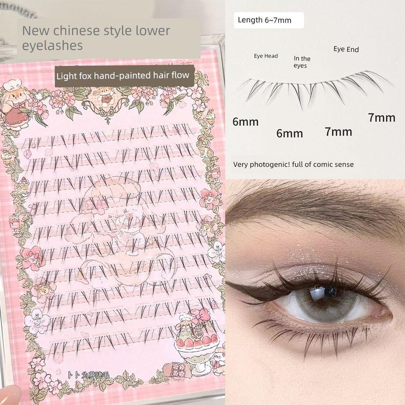 Asian Manga Wet Eyelashes! Sweet Velvet False Eyelashes, Natural and Realistic, Dynamic and Photogenic, Fireworks Split Wet Eyelashes
