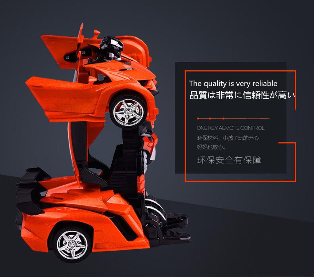 Multifunctional Robot Toy, RC Car, Transforms Into a Robot, High Stability, Shockproof, Kids Toy, Gift (Police Car)