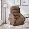 Recliner Chair with Lift Assistance Brown Fabric