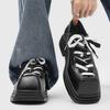 Men's casual leather shoes Designer's personalized style Party or work Outdoor Trendy Streets Thick soled height increasing