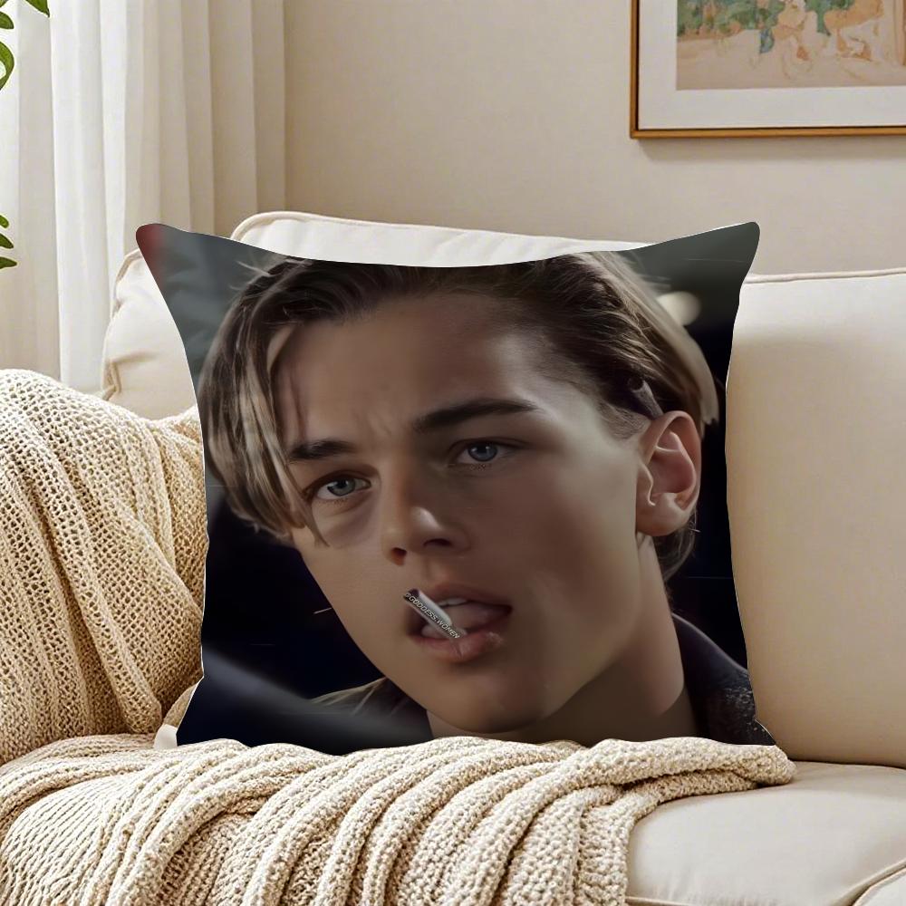 L-Leonardo D-Dicaprio Cushion Cover Pillowcase Anti-Dustmite Living Room Sofa Decor Cushion Room