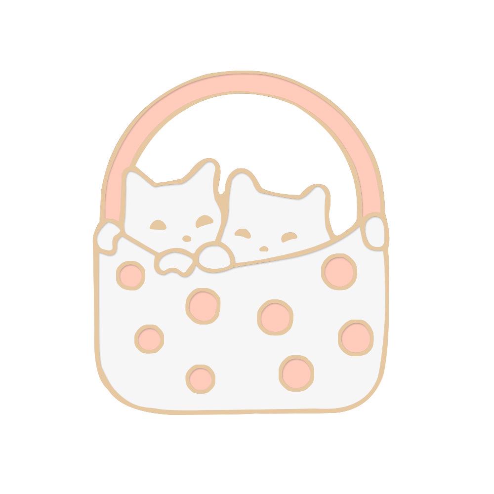 Creative Cartoon Cat Brooch: Hide-and-Seek Sleeping Cat Fashion Accessory for Clothing and Bags