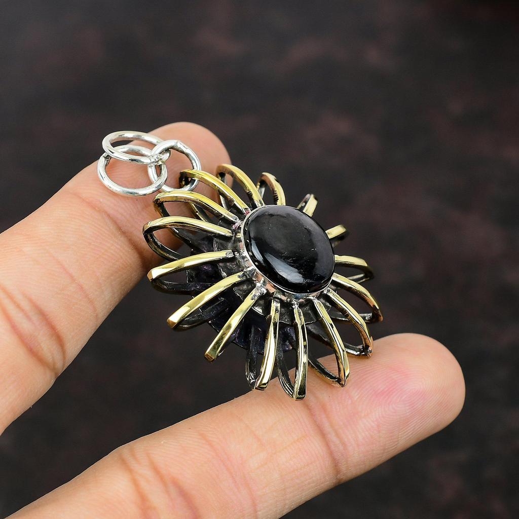 Hypersthene pandantiv cușcă bijuterii pandantiv din argint 925 bijuterii lucrate manual Pandantiv placat cu aur de 18k bijuterii delicate cu pietre prețioase cadou pentru femei