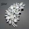 Cubic Zirconia Inlaid Brooch Pin Women Lightweight Flower Cluster Sparkling