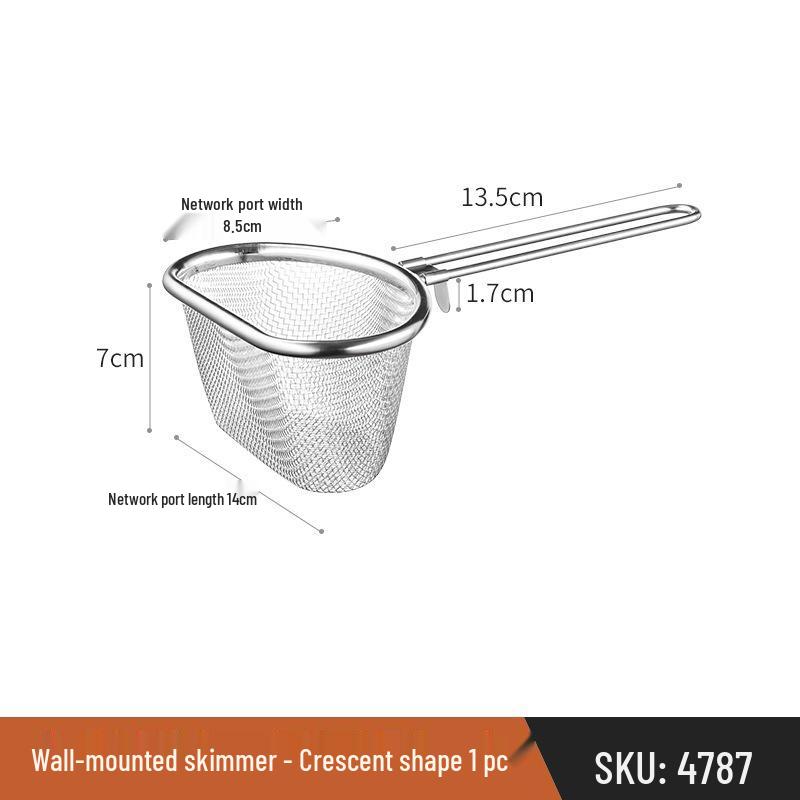 Large Japanese Stainless Steel Mesh Colander Spoon for Noodles, Dumplings, and Hot Pot