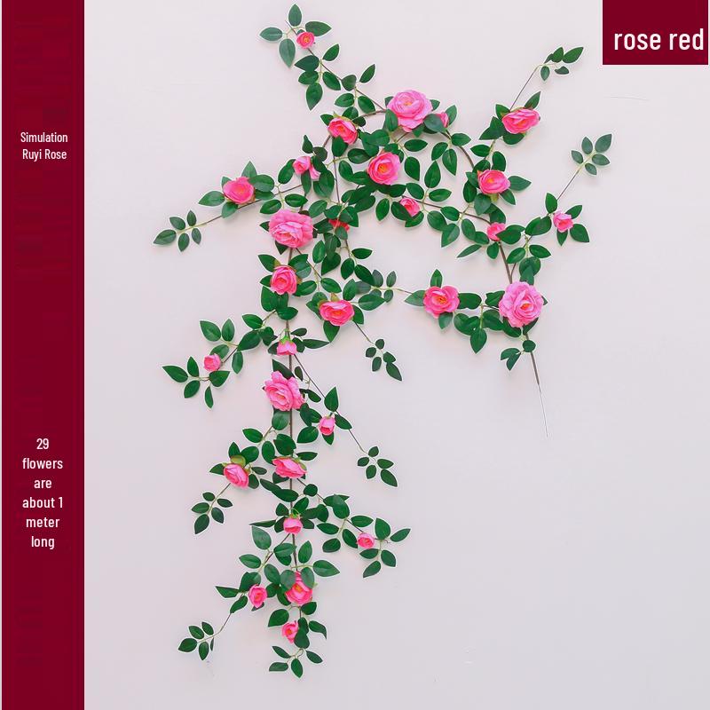 Silk Rose Vine Artificial Flower Chain for Living Room Decor