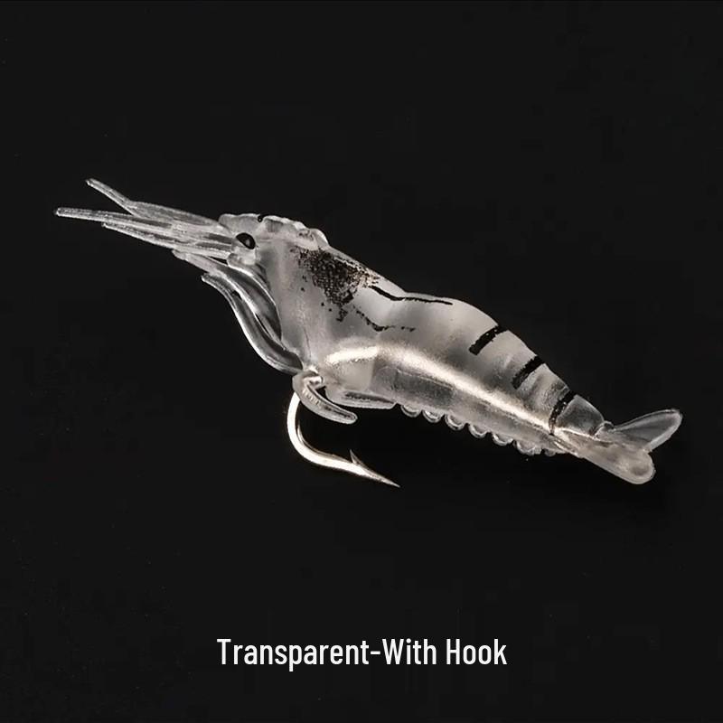 Bionic Night Glow Grass Shrimp Soft Lure for Bass and Sea Fishing.