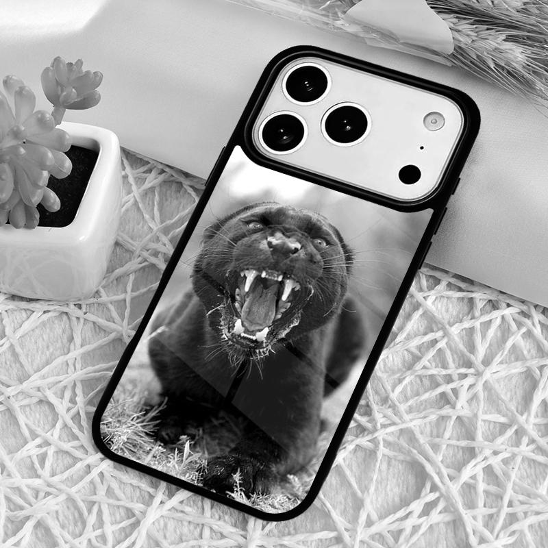 Animal Panther Phone Case for iPhone 17 Air 16 15 11 12 14 13 Pro Max Shockproof Cover