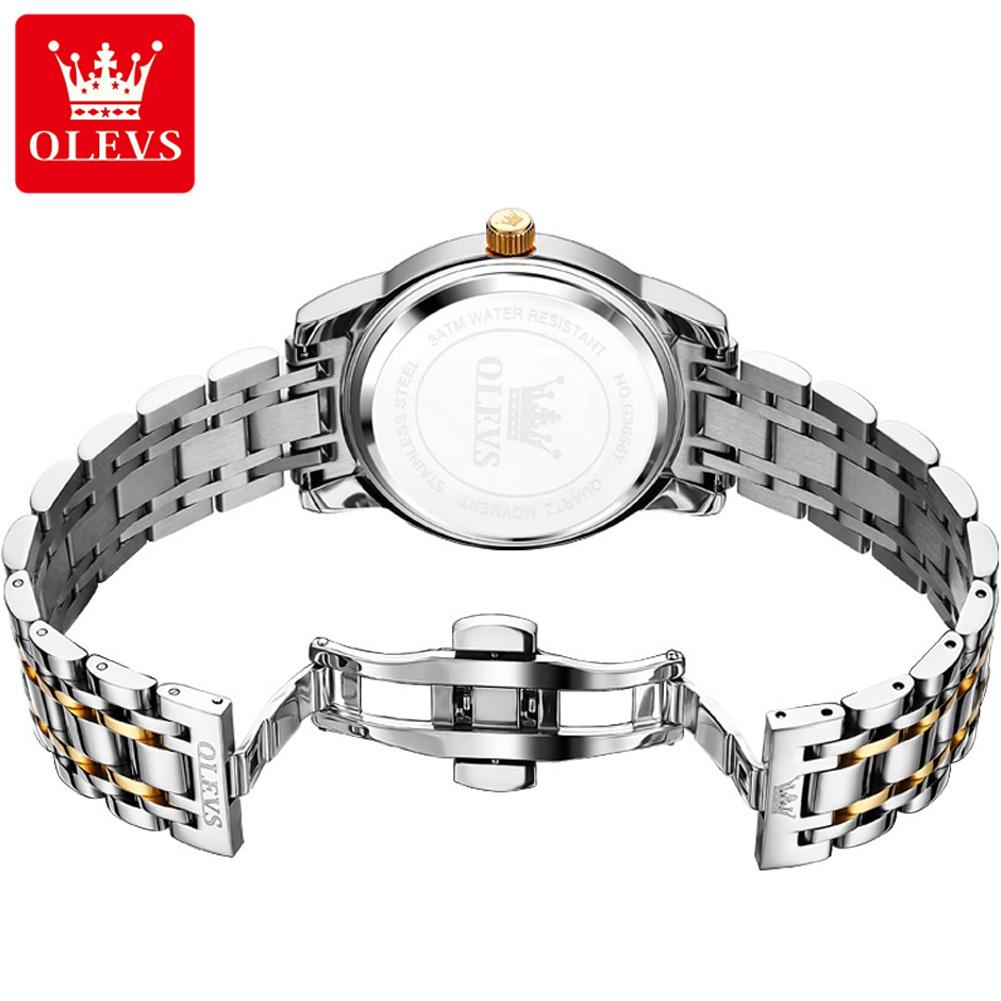 OLEVS Brand Watch Men's Business Quartz Watch Steel Strip 3656