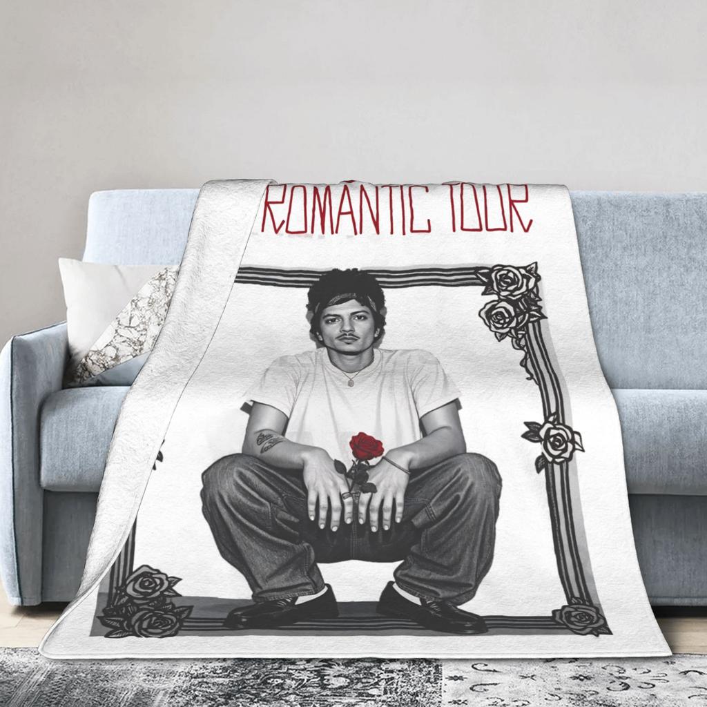 Bruno Mars Tour Flannel Throw Blankets Blankets for Sofa Car Soft Bedding Throws,