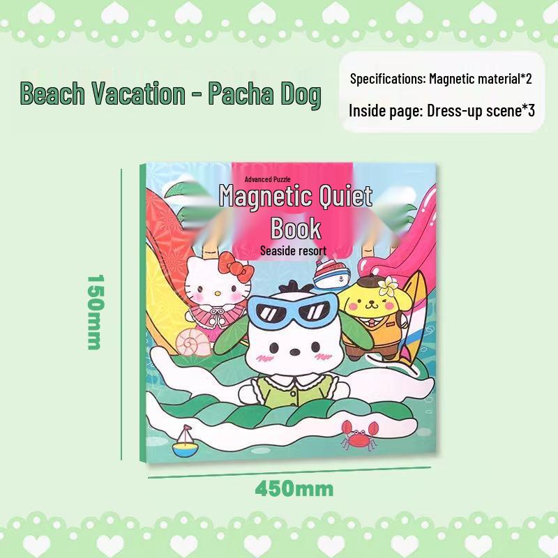 Magnetic Quiet Book: Full Series with Pre-Cut Magnetic Stickers - Ideal Children's Gift for Relaxation