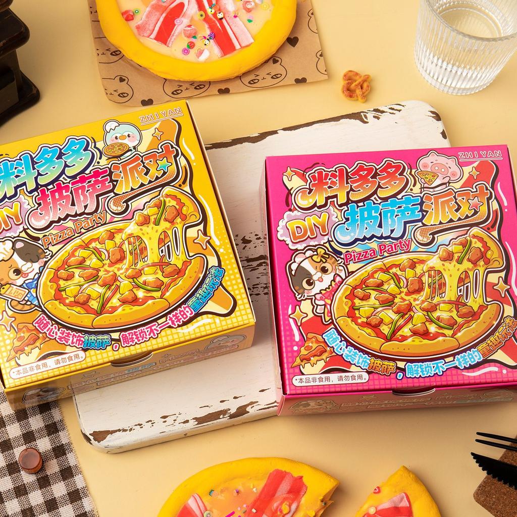 Handmade Stress Relief Pizza Clay Toy: DIY Educational Squeeze Fun