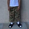 Americké Camo Roztřepené Teplákové Šortky Volný Střih Ležérní Streetwear