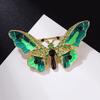 Broche Papillon Strass Émail Peint Alliage Épinglette pour Accessoires Vêtements Femme