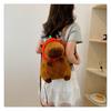 Large Capacity Capybara Plush Shoulder Bag Cartoon Capybara Backpack Fashion Guinea Pig Plush Bag