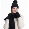 Tres tallas para mujer para elegir: Gorro de punto, Bufanda, Guantes, Otoño e Invierno para Mujer, Cálido para Exterior, Doble Capa, Gorro de punto