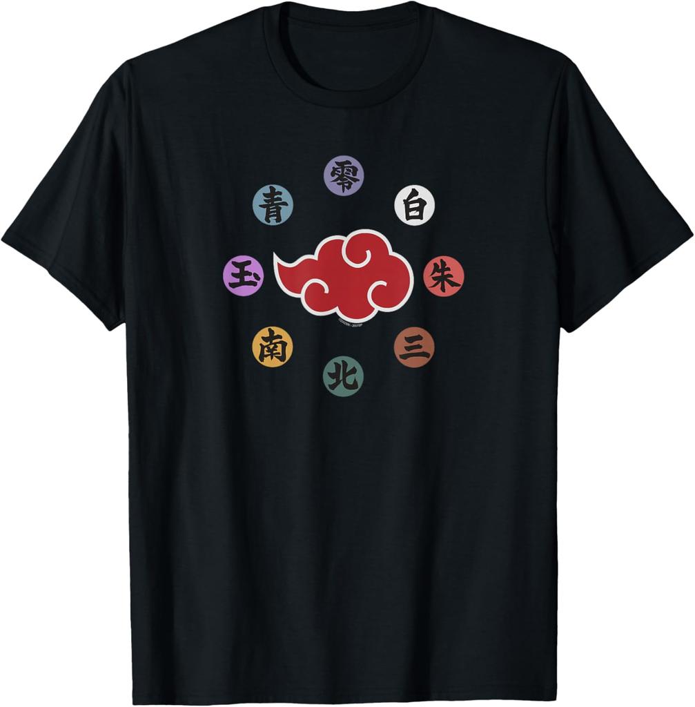 Naruto Shippuden Akatsuki Rings Anime Fashion Casual Funny Tshirt S6xl