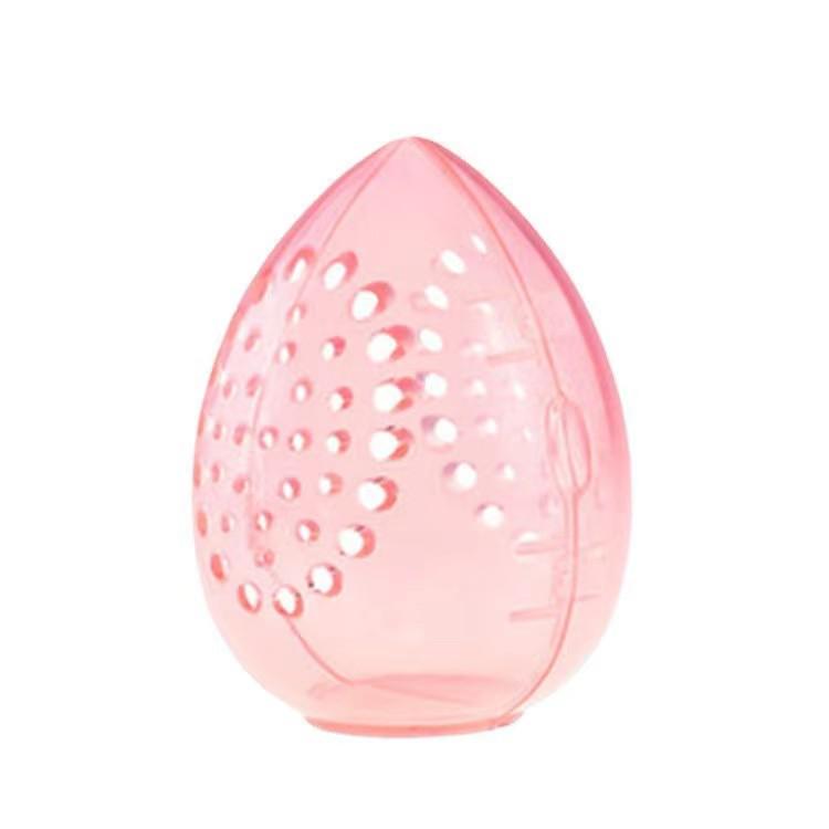 Portable Transparent Makeup Sponge Storage Box with Lid - Breathable, Mold-Proof, Moisture-Proof, Eggshell Design