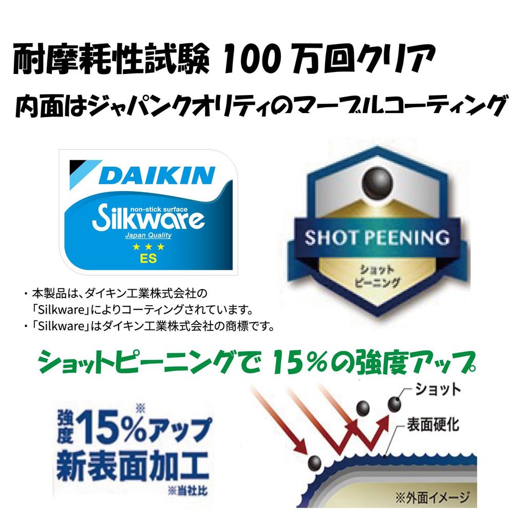 Hokuriku Aluminum Omelet 13 x 19 Gas Made in Even Heating All Durable Frying Made in Abrasion Resistance Test Passed 1 Million Cast Daikin Heat Japan