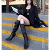 [Factory making goods] High heels women's stiletto heel stacking boots 2025 new calf thin pointed boots