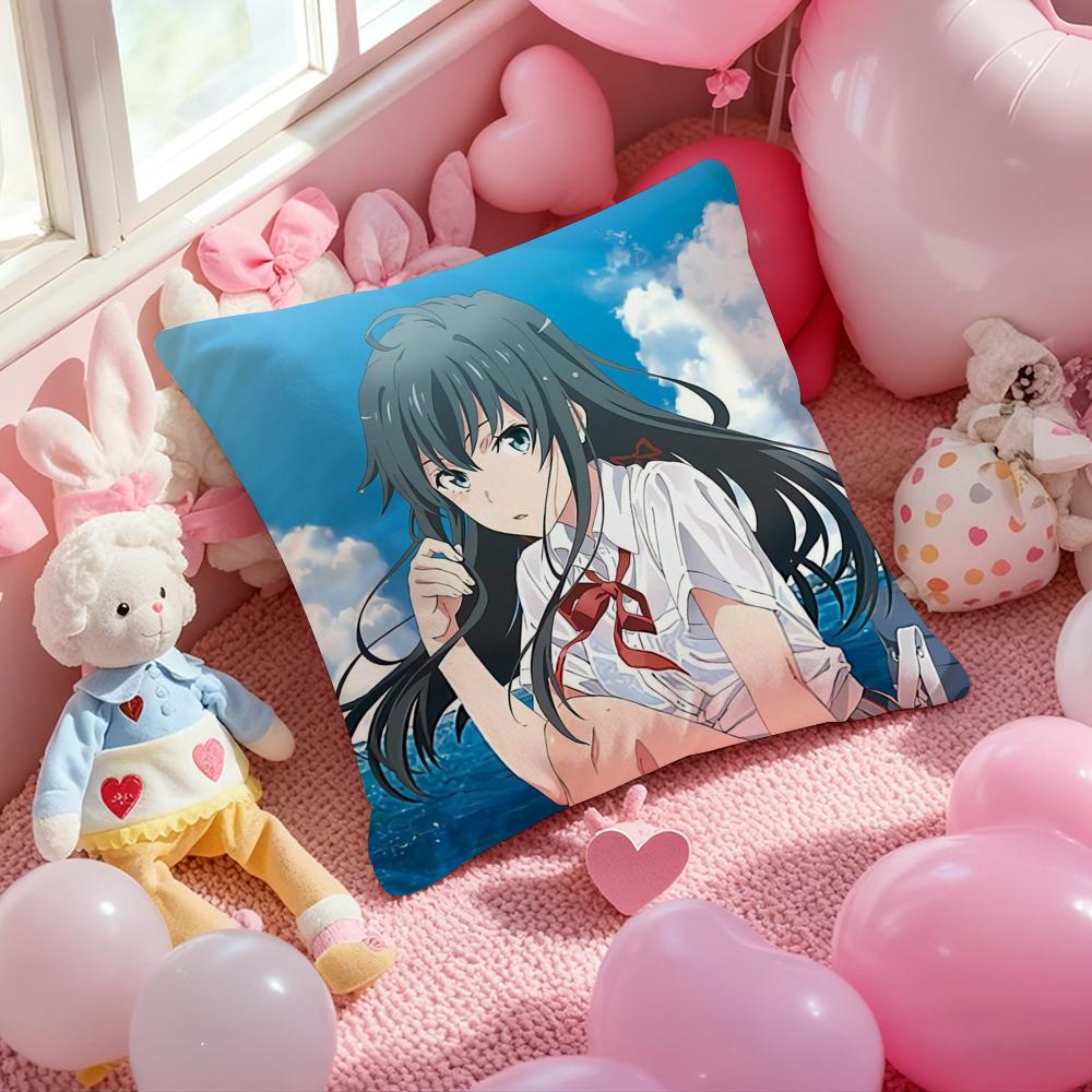 Y-Yukinoshita Y-Yukino Cushion Cover Pattern Printed Pillowcase for Living Room Sofa Cushion Cover & Bedroom Decor