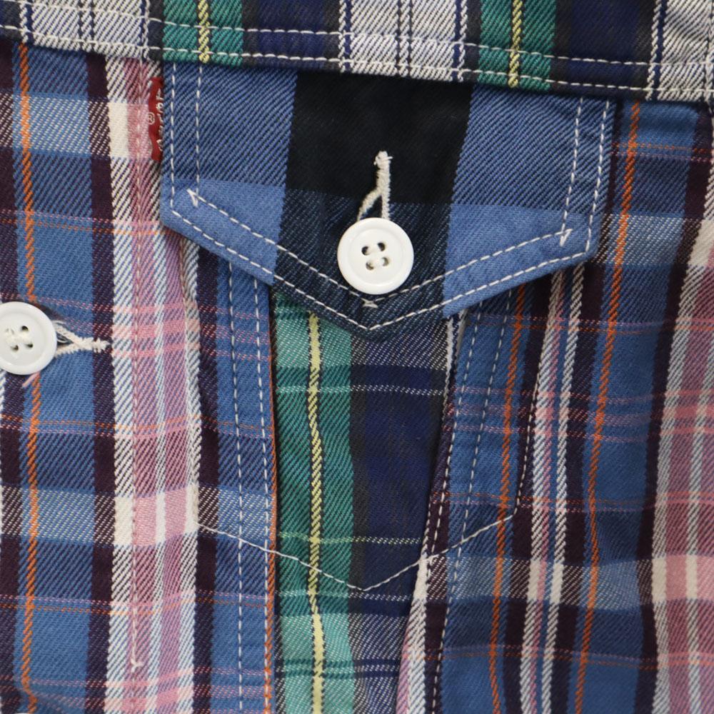 Levi's Kariertes Langarm-Jackett M Blau Herren Gebraucht