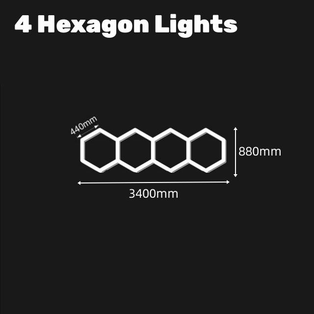 Hexagon LED Car Garage Light Assemble Ceiling Honeycomb Workshop Tube Lamp Auto Washingroom Repair Warehouse Lighting AC110/220V