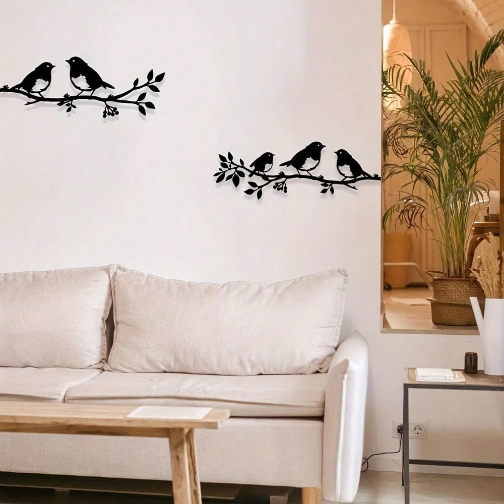 Black Metal Line Art Wall Decor Rustproof Iron Framed Minimalist Abstract Artwork