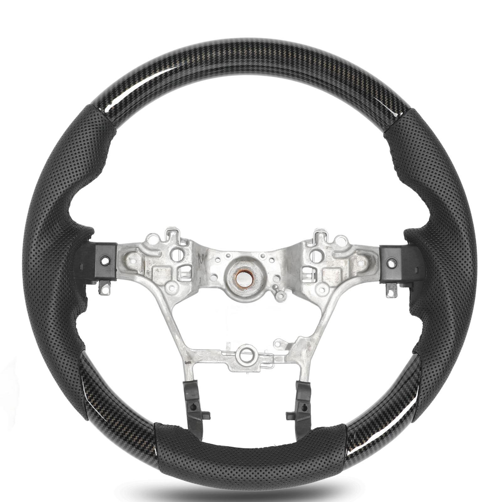 

Hydro Dip Steering Wheel Perforated Leather 3 Section Type Replacement For Hilux AN110 AN120 AN130 2015 to 2025 чёрный