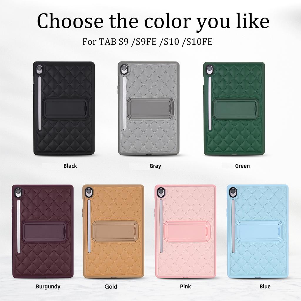Luxury Leather for Samsung Tab Stand Case S10 Lite S9 FE S6 Lite A11 A9 Plus FE A8 A7 Lite Case Kickstand Cover