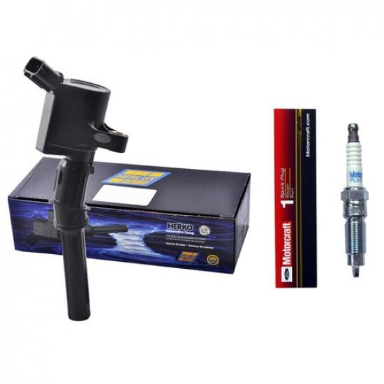 New  Ignition Coil (1) + (1) Motorcraft Spark Plug For 2009-10 Ford F150