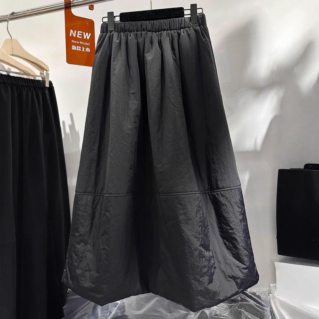 Winter High-Waisted Slimming Lantern Skirt - Women's Casual Versatile Puffy Flower Bud Design