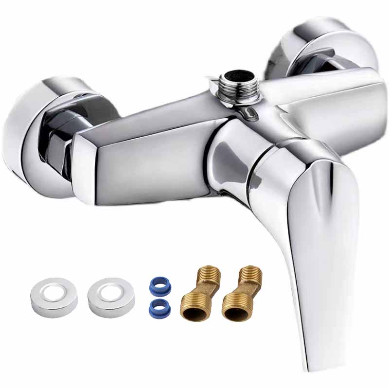 1 Stück Mischventil für Warm- und Kaltwasser, Badewannenarmatur, Wandmontage, Duscharmatur aus Edelstahl 304, Sanitärventil-Schalter