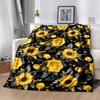 1pc Sunflower Field Bloom blanket Soft and Warm for Sofa Office Camping Travel Livingroom Great Gift for Friends and Family Comfortable All Seasons