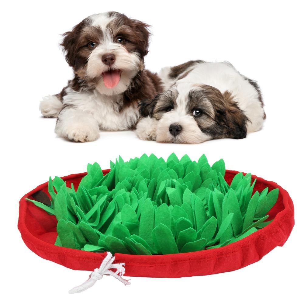 Soft Fabric Snuffle Mat Dual Use Dog Feeding Toy Interactive Play Snuffle Bowl  Boredom Relief